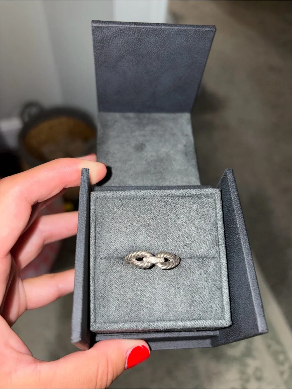 David Yurman Silver-Tone Knot Ring - Elegant Women’s Jewelry